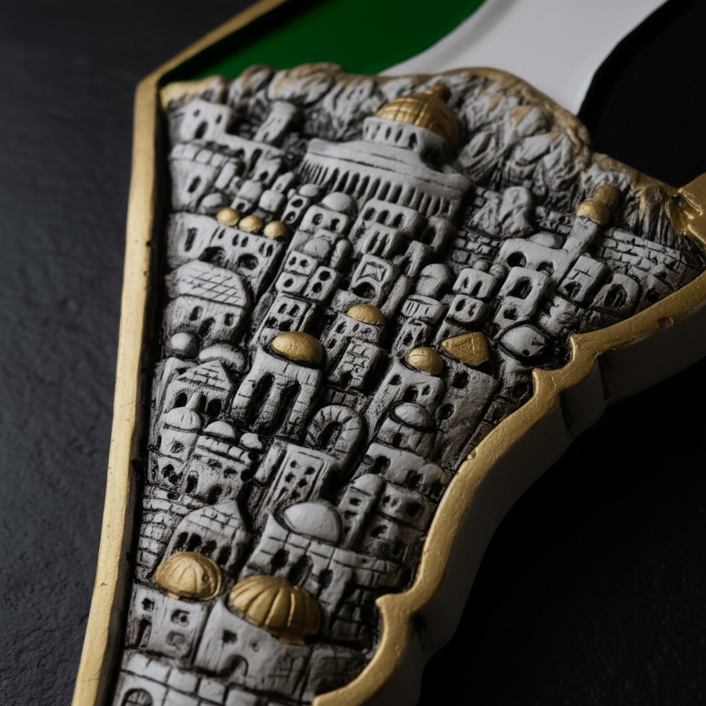 handcrafted Palestine Map Wall Art, Palestinian Home Decor, Resin Art, Keffiyeh Decor, Gift for Palestinians