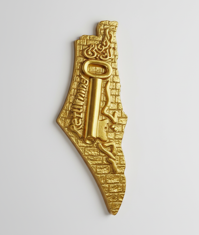 Palestine Map — Key of Return Wall Art