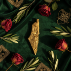 Gold Tatreez Green Velvet