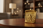 Jerusalem Plaque - Gold on Wood