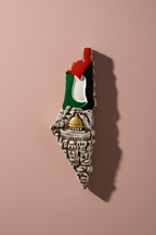 Palestine Map - Blush Pink Wall