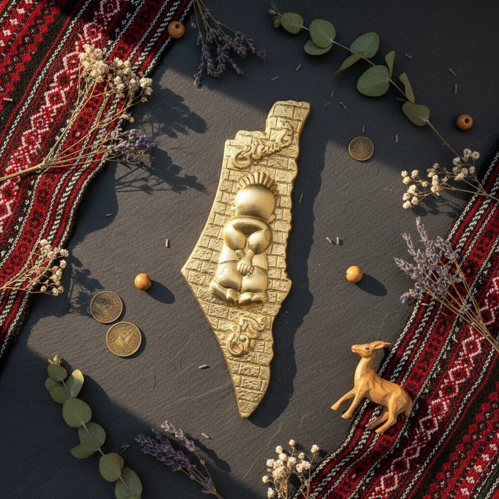 Palestine Map - Heritage Flat Lay