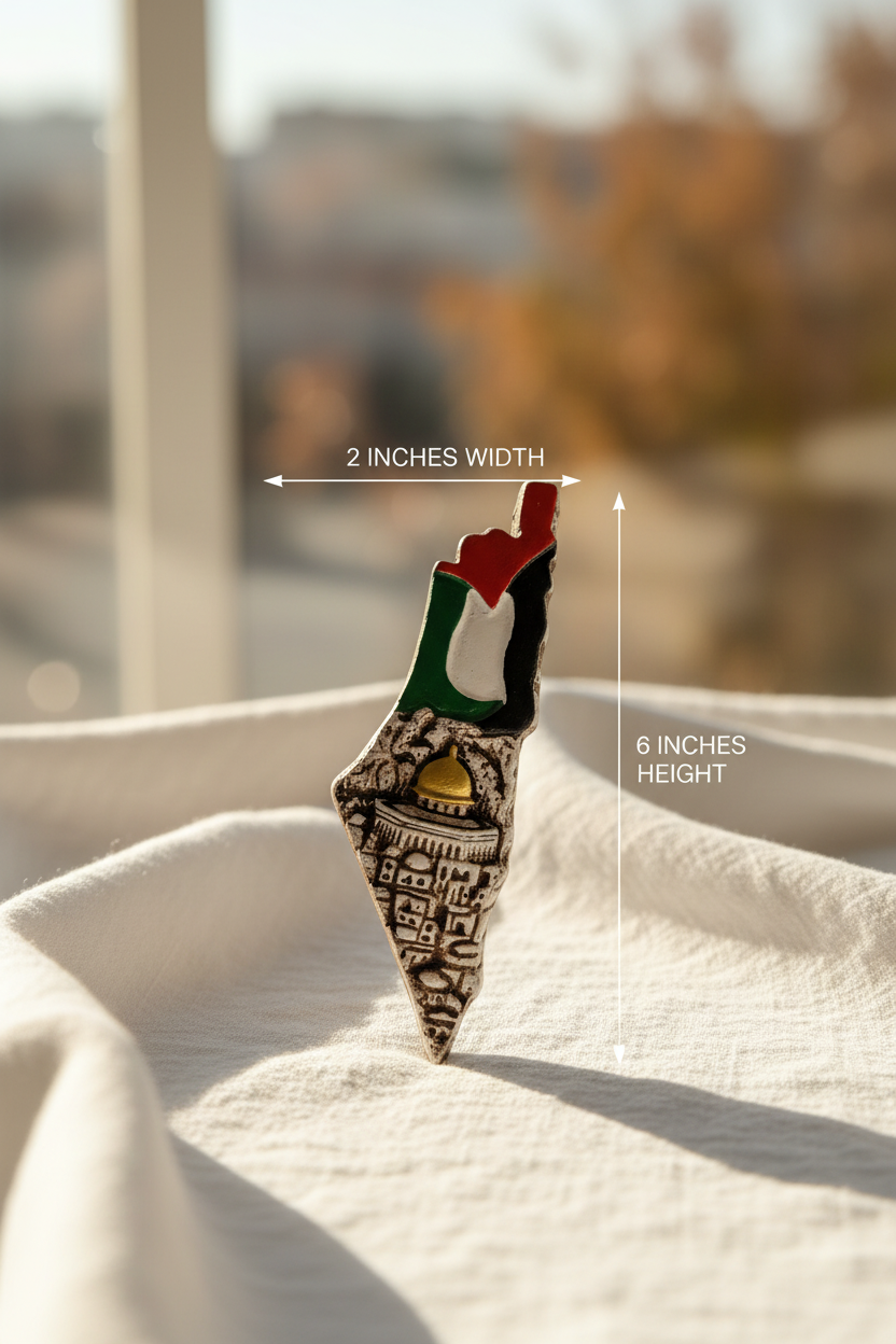 Palestine Map - Natural Light Dimensions
