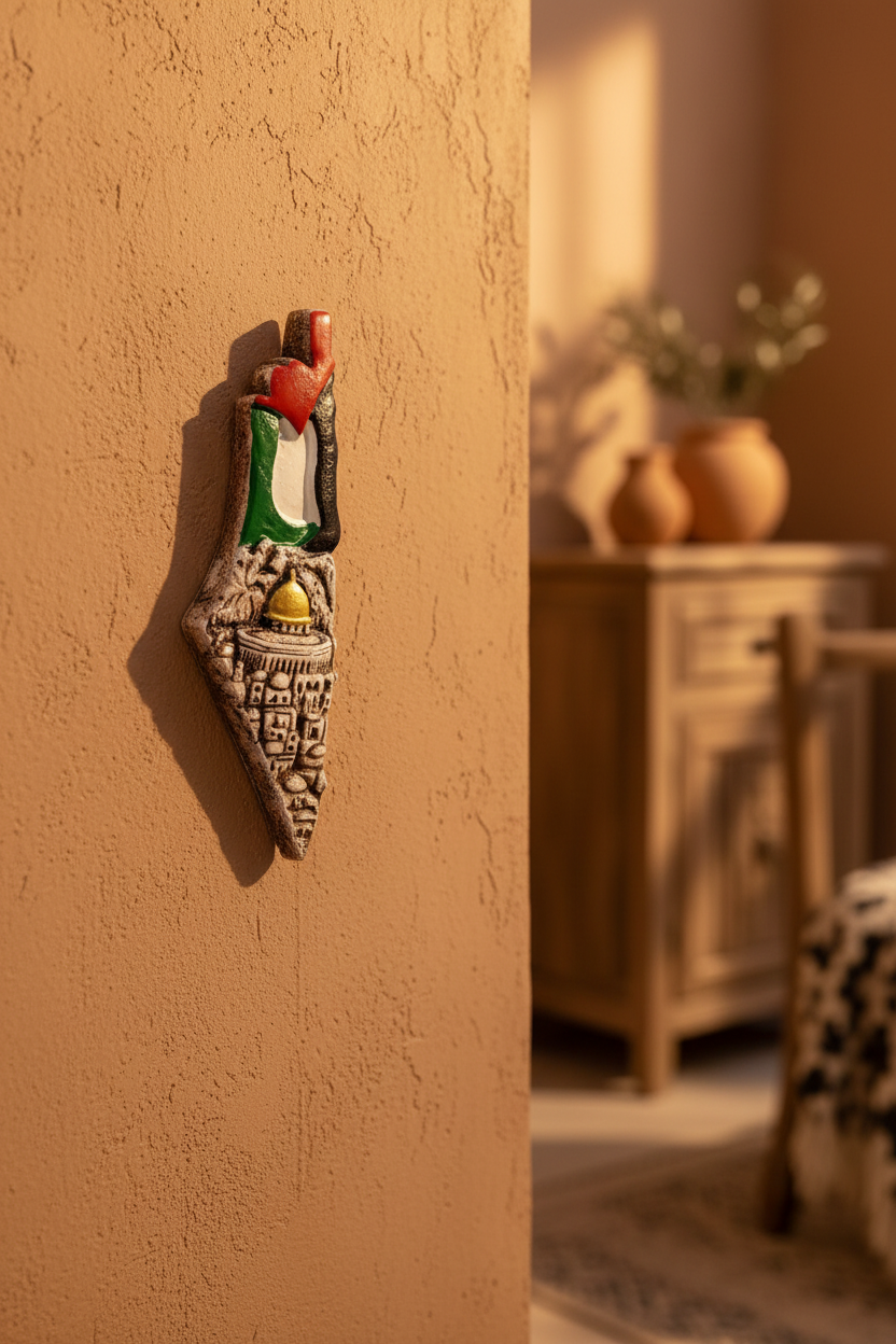 Palestine Map - Terracotta Wall