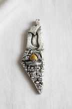 Palestine Map White Silver - White Linen