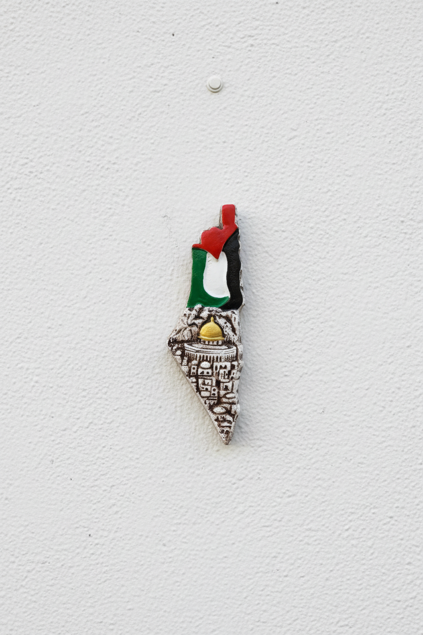Palestine Map - White Wall