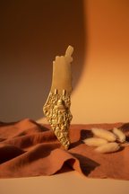 Palestinian Map Gold - Terracotta Linen