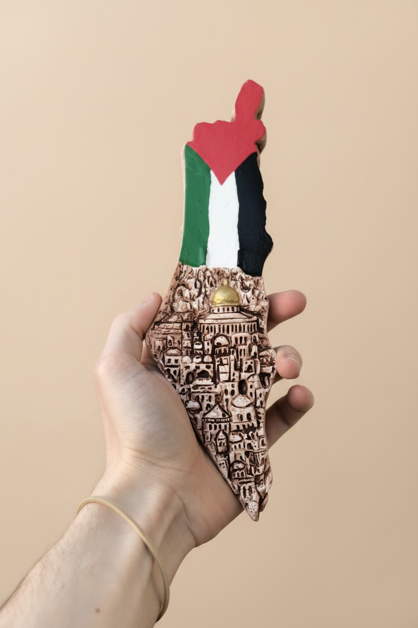 Palestinian Map Sculpture - Warm Studio