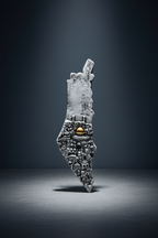 Palestinian Map Silver - Dark Slate