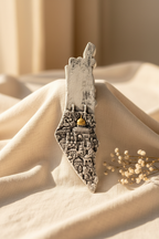 Palestinian Map Silver - Warm Linen