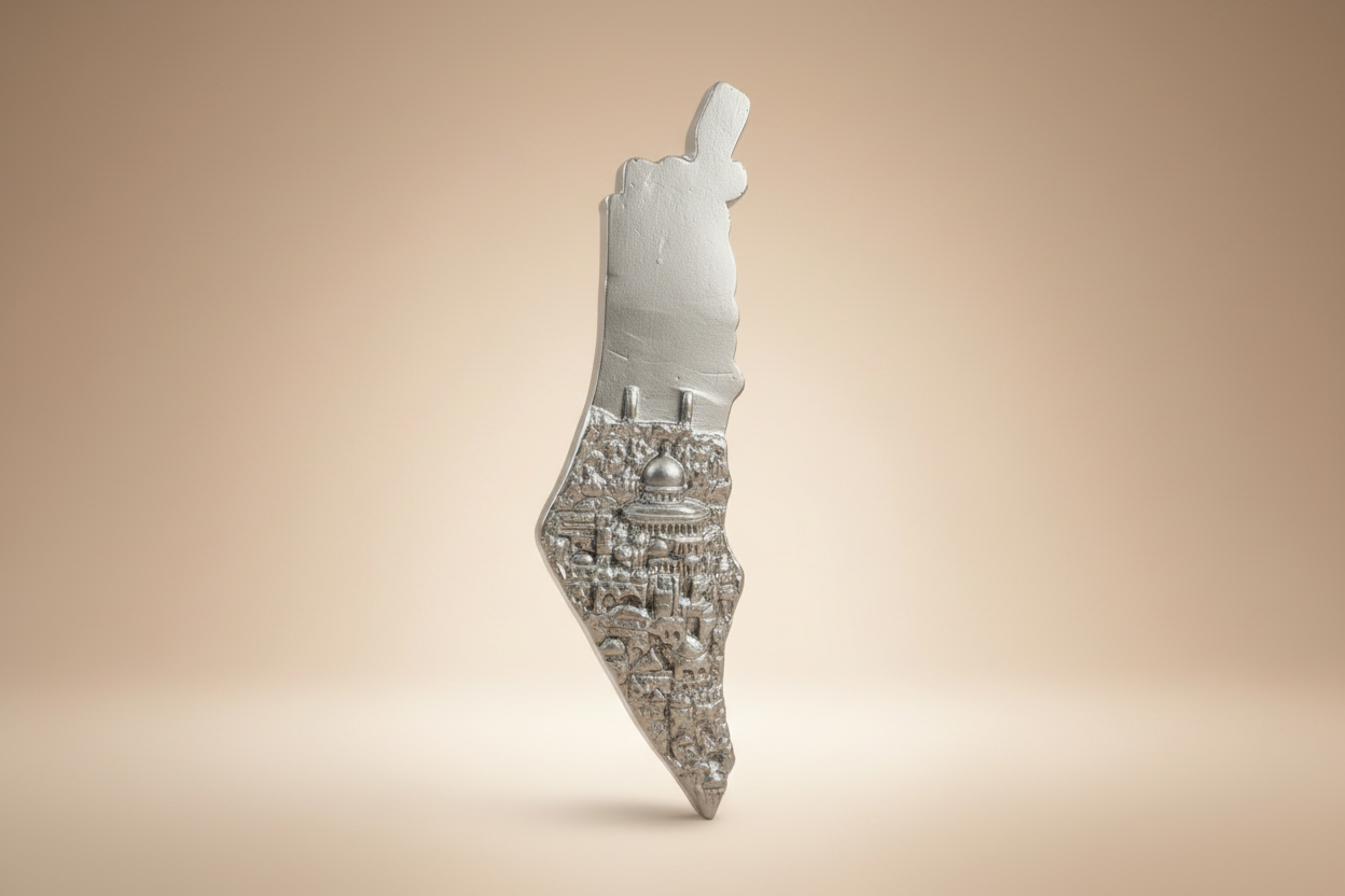 Palestinian Map - Silver