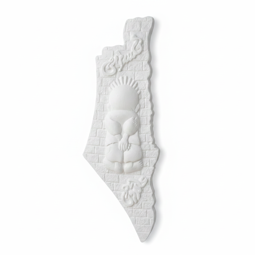 White Palestine Map - Clean Studio
